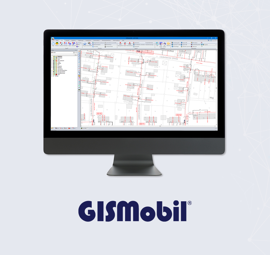 GISMobil Anwendung im Bildschirm