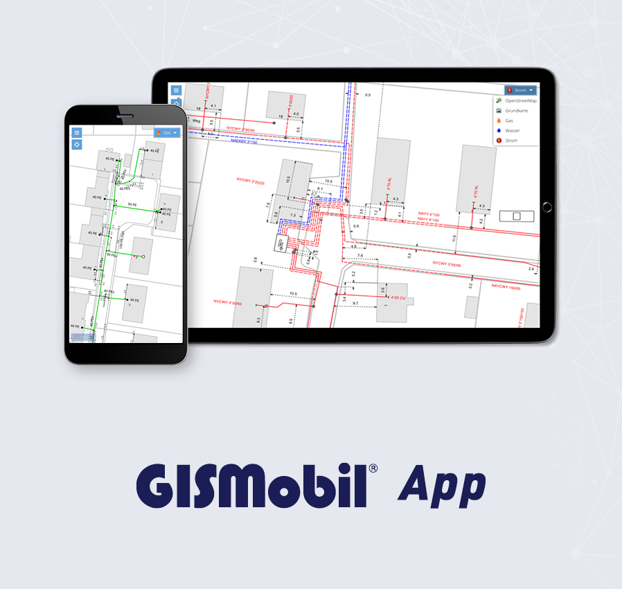 GISMobil App Anwendung am Tablet oder Smartphone