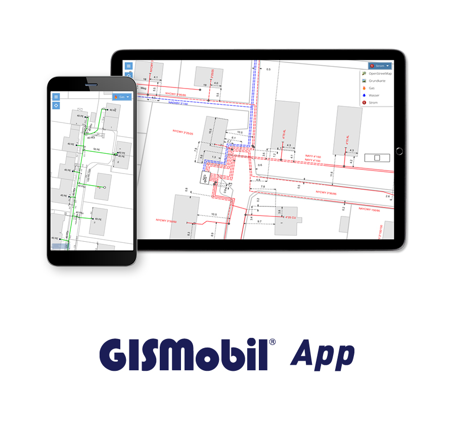 GISMobil App Ansicht im Tablet