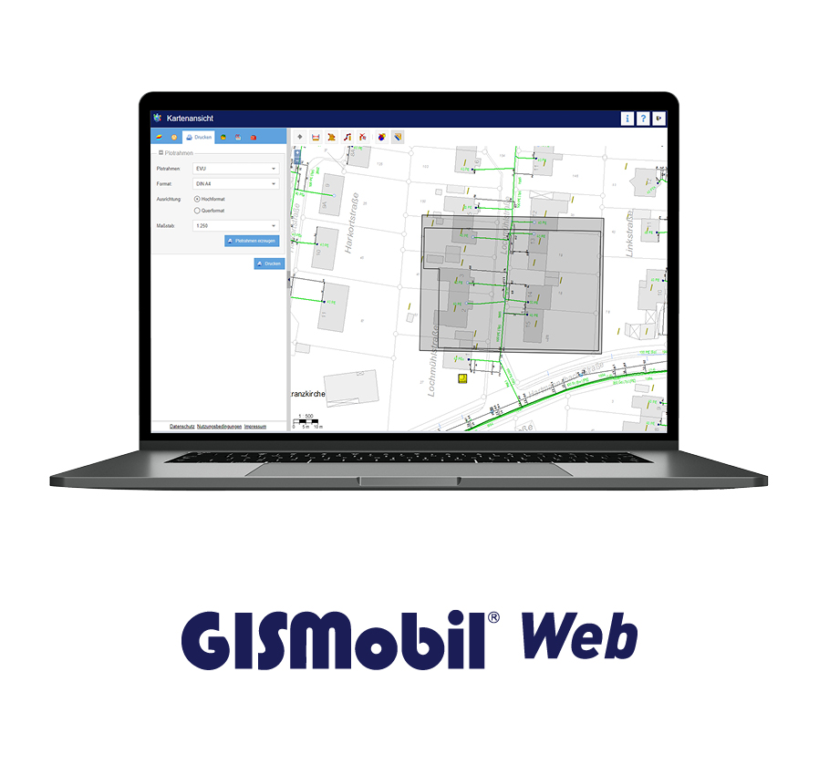 GISMobil Web Anwendung Bildschirm