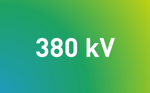 380 kV = 380.000 Volt